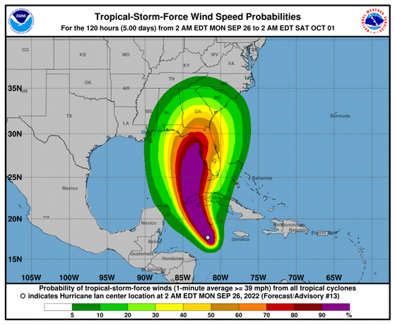 Ian se convierte en huracán de categoría 1 al acercarse a Cuba