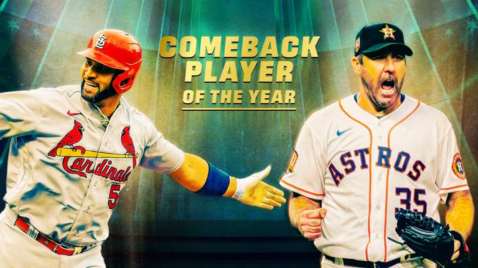 Albert Pujols y Justin Verlander ganan Premio al Jugador Regreso del Año