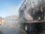 Dos personas resultan calcinadas y varias con quemaduras en accidente en Azua ￼