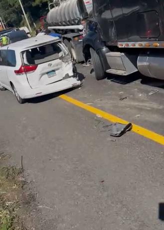 Involucrados en accidente autopista Duarte señalan la falta de señalización como causa