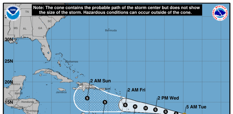 Bret se acercará a las Antillas Menores el fin de semana, pero antes se convertirá en huracán