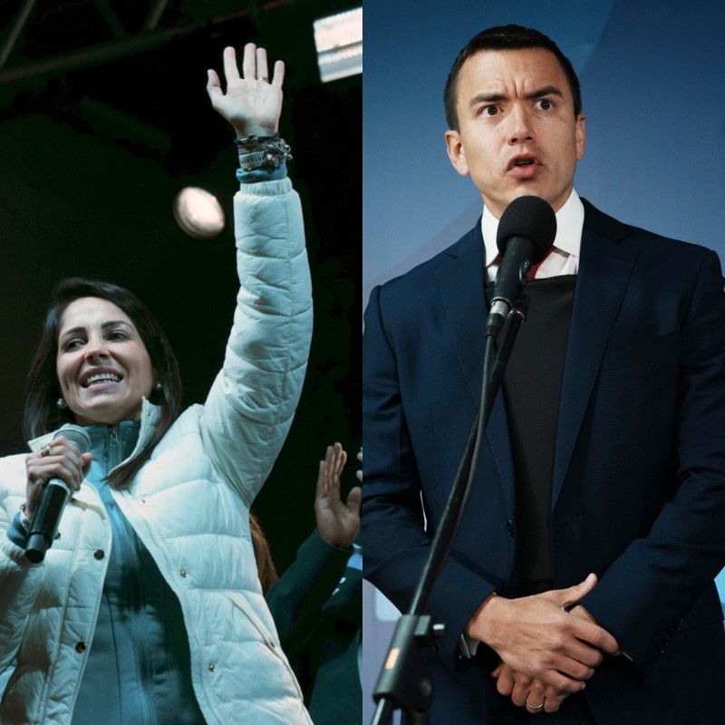 Luisa González y Daniel Noboa se encaminan a segunda vuelta en Ecuador