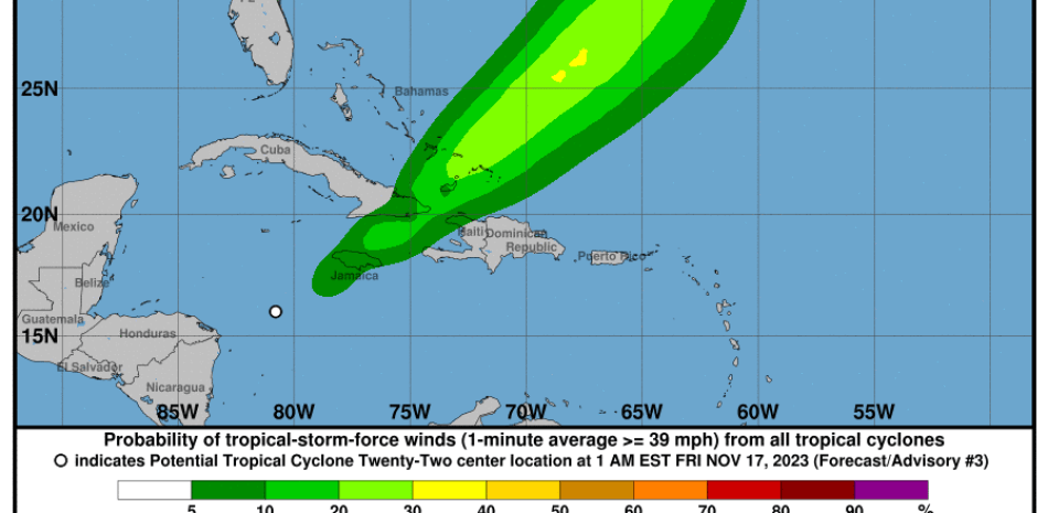 Potencial ciclón podría convertirse en tormenta mañana; las lluvias se intensifican desde esta tarde
