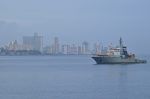 Llegan a puerto de La Habana barco y submarino nuclear de la Marina de Guerra rusa