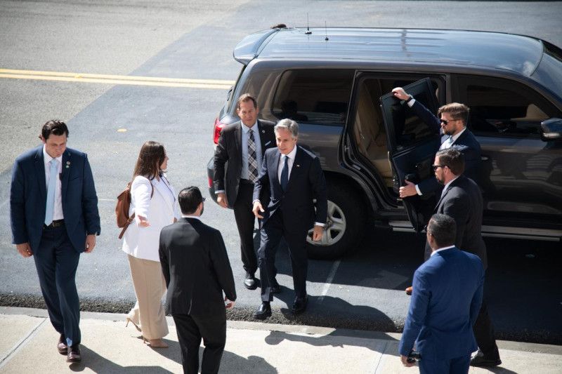 Blinken llega al Palacio Nacional para reunión con Luis Abinader