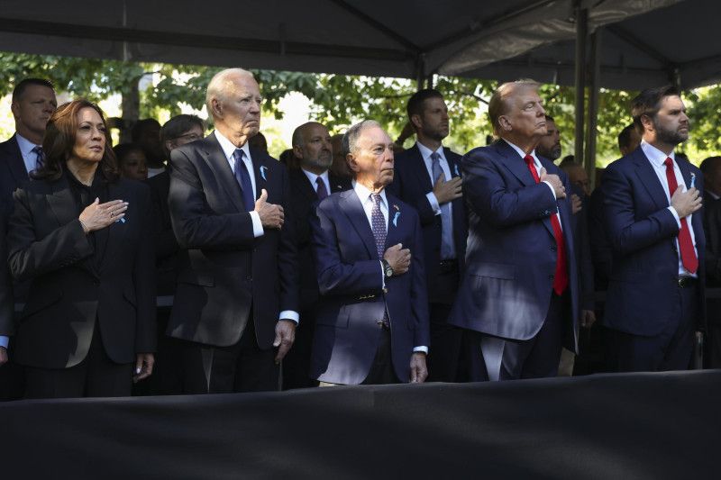 Biden, Kamala y Trump juntos en conmemoración de los ataques a las Torres Gemelas el 11 de Septiembre