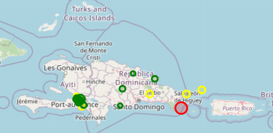 Temblor 5.2 grados se registra en el mar Caribe cerca de la isla Saona Temblor 5.2 grados se registra en el mar Caribe cerca de la isla Saona
