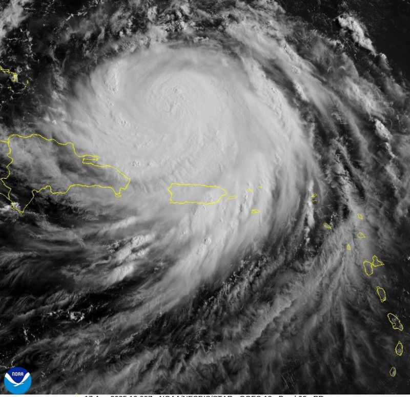 Las lluvias del huracán Erin dejaron acumulados de hasta 128 milímetros de agua en el país