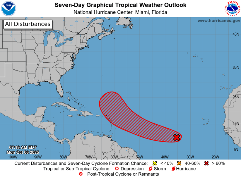 Vigilan posible ciclón en la zona de Cabo Verde; COE amplía advertencia por fuertes oleajes