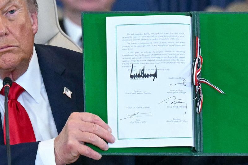 “Nunca antes había visto tanta felicidad”, dice Trump tras firmar el acuerdo de Gaza