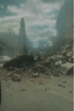 Trabajan en restablecer el tránsito en carretera Jarabacoa, tras registrarse otro derrumbe