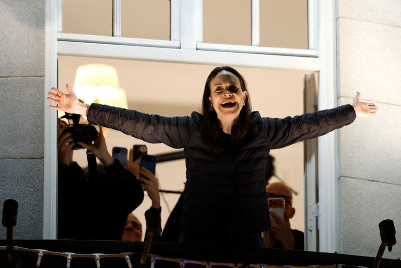 María Corina Machado hace su primera aparición pública después de 11 meses