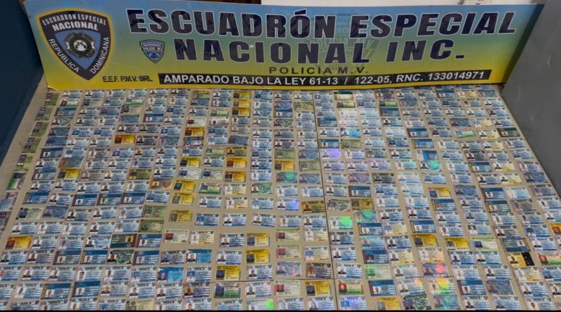 Policía apresa hombre con 538 carnets de instituciones policiales, militares y afines