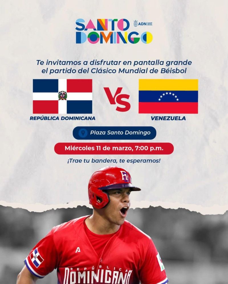 El juego de RD vs. Venezuela será transmitido en pantalla gigante en el Malecón de Santo Domingo