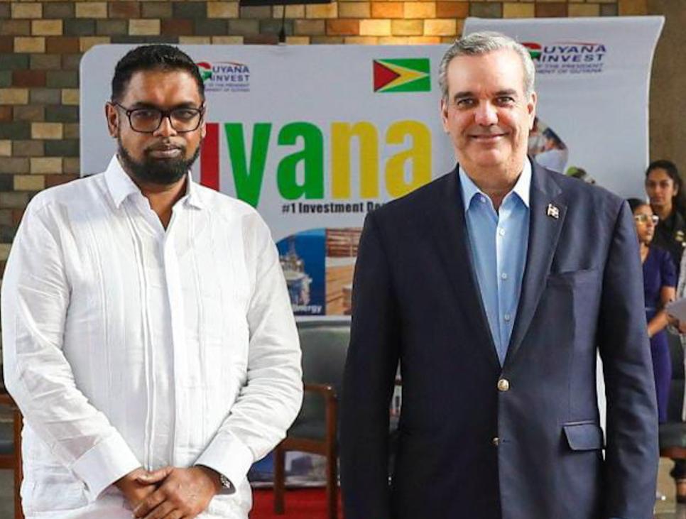 Presidente Abinader viaja hoy miércoles a Guyana en visita oficial para sostener reunión bilateral con el mandatario Mohamed Irfaan Ali