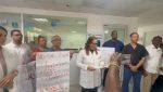 Protestas por precariedades en el Hospital Barsequillo de Haina