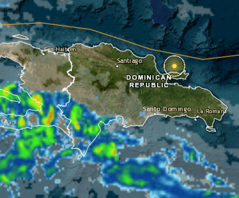 Reportan temblor de tierra con epicentro a varios kilómetros de Las Terrenas Reportan temblor de tierra con epicentro a varios kilómetros de Las Terrenas