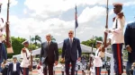 Abinader recibe en el Palacio Nacional al presidente de Honduras