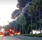 Camión tanquero se incendia en el Malecón