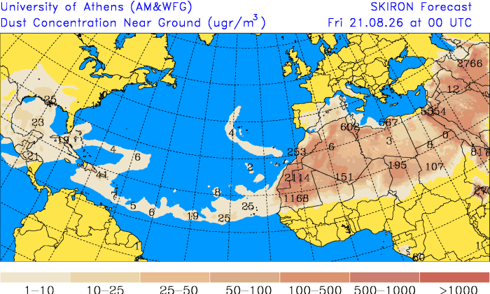 Polvo del Sahara continuará este viernes y durante el fin de semana