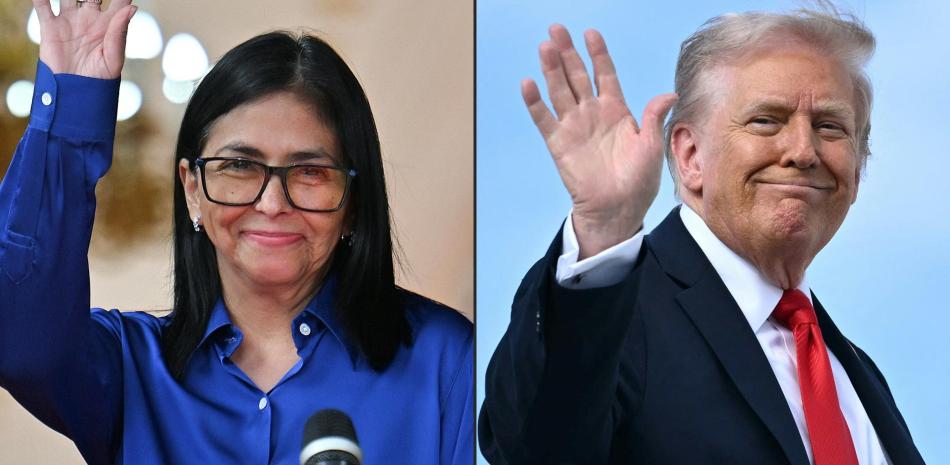 Trump se reúne hoy con Delcy Rodríguez en Nueva York