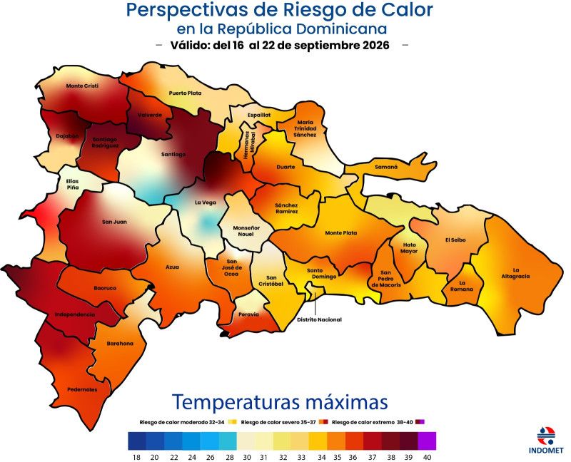 ¡Sigue el calor extremo! la NOAA y el Indomet prevé 37 grados hasta el 22 de este mes ¡Sigue el calor extremo! la NOAA y el Indomet prevé 37 grados hasta el 22 de este mes