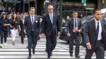 Abinader camina varias calles en Nueva York por tapones