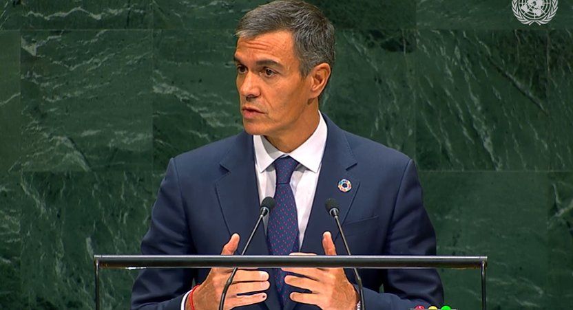 Sánchez defiende la ONU de los egoístas, ignorantes y crueles Sánchez defiende la ONU de los egoístas, ignorantes y crueles