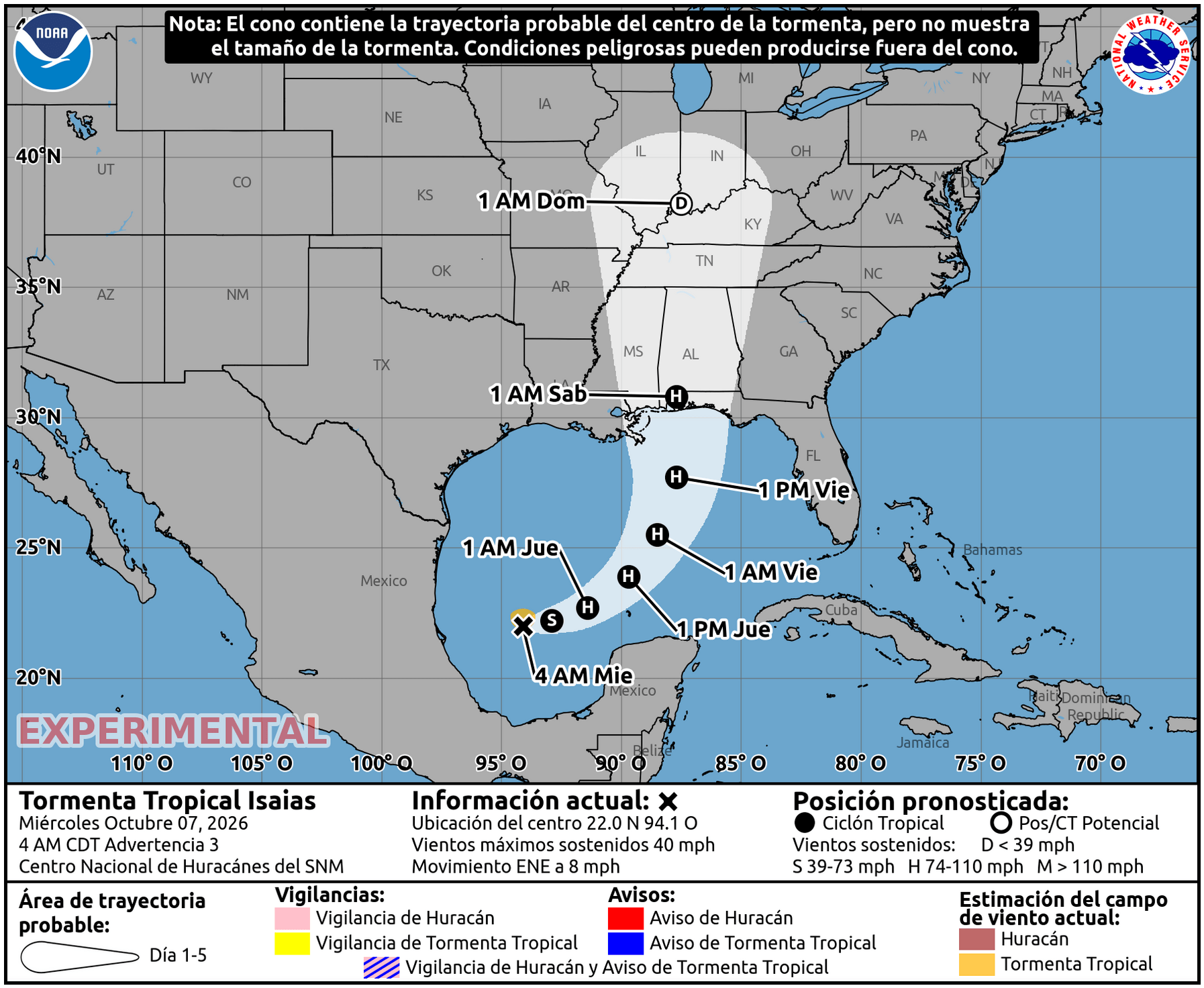 Depresión tropical nueve se convierte en tormenta tropical Isaías