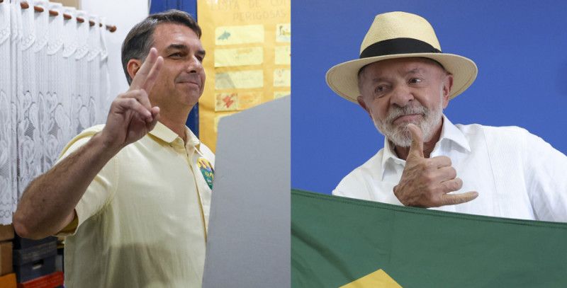 Lula y Flávio Bolsonaro disputarán la Presidencia de Brasil en segunda vuelta