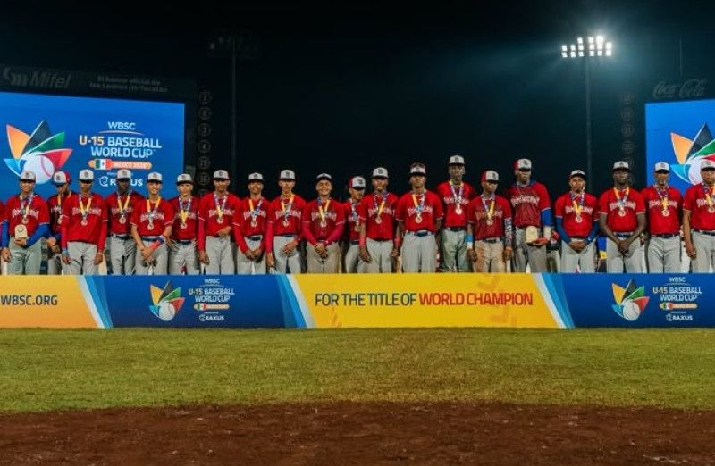 Dominicana se queda con plata tras perder la final ante USA en Mundial de Béisbol U15