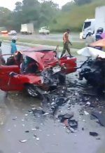 Cinco fallecidos en choque de dos vehículos en la Circunvalación de Santo Domingo
